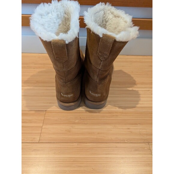 Koolaburra Ugg Aribel Short Shearling Suede Winter Boots Brown Women's 10 - Picture 4 of 13